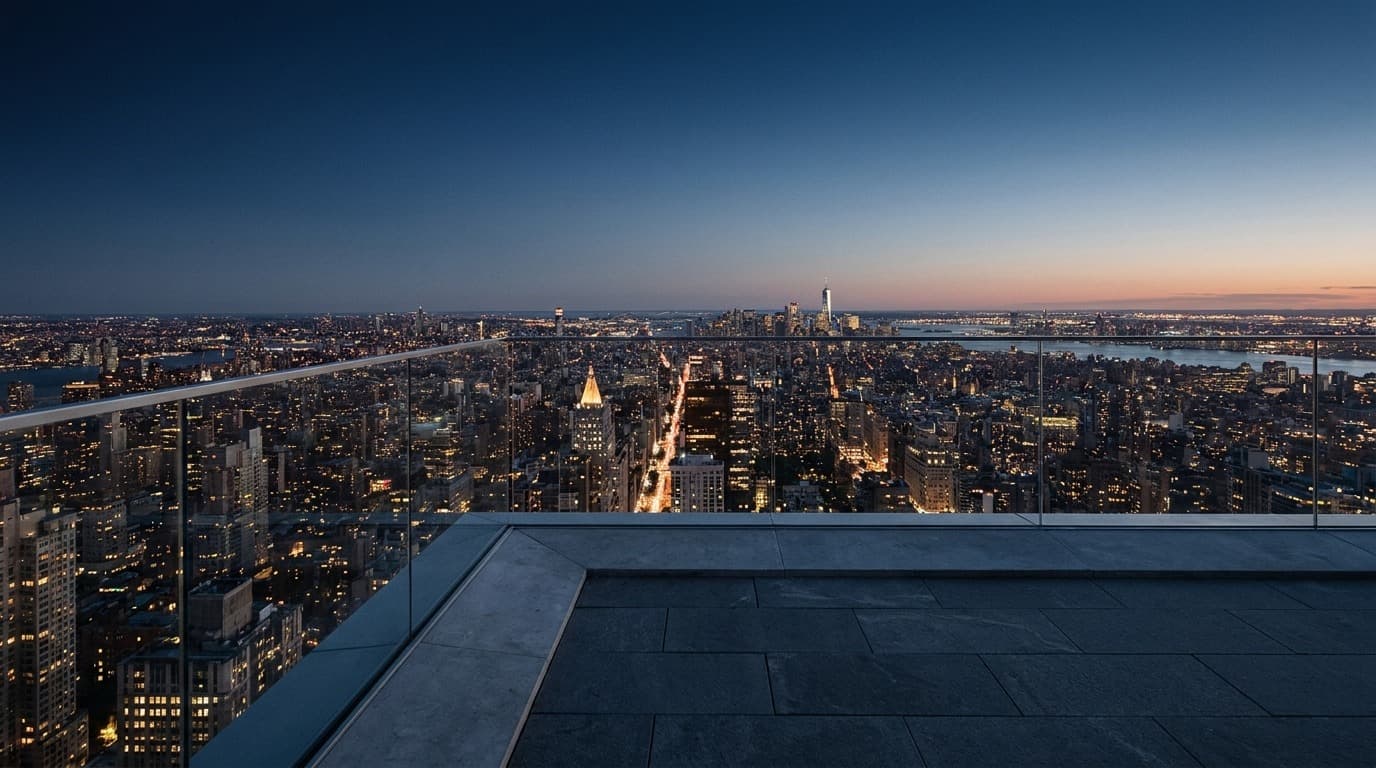 Rooftop above the skyline